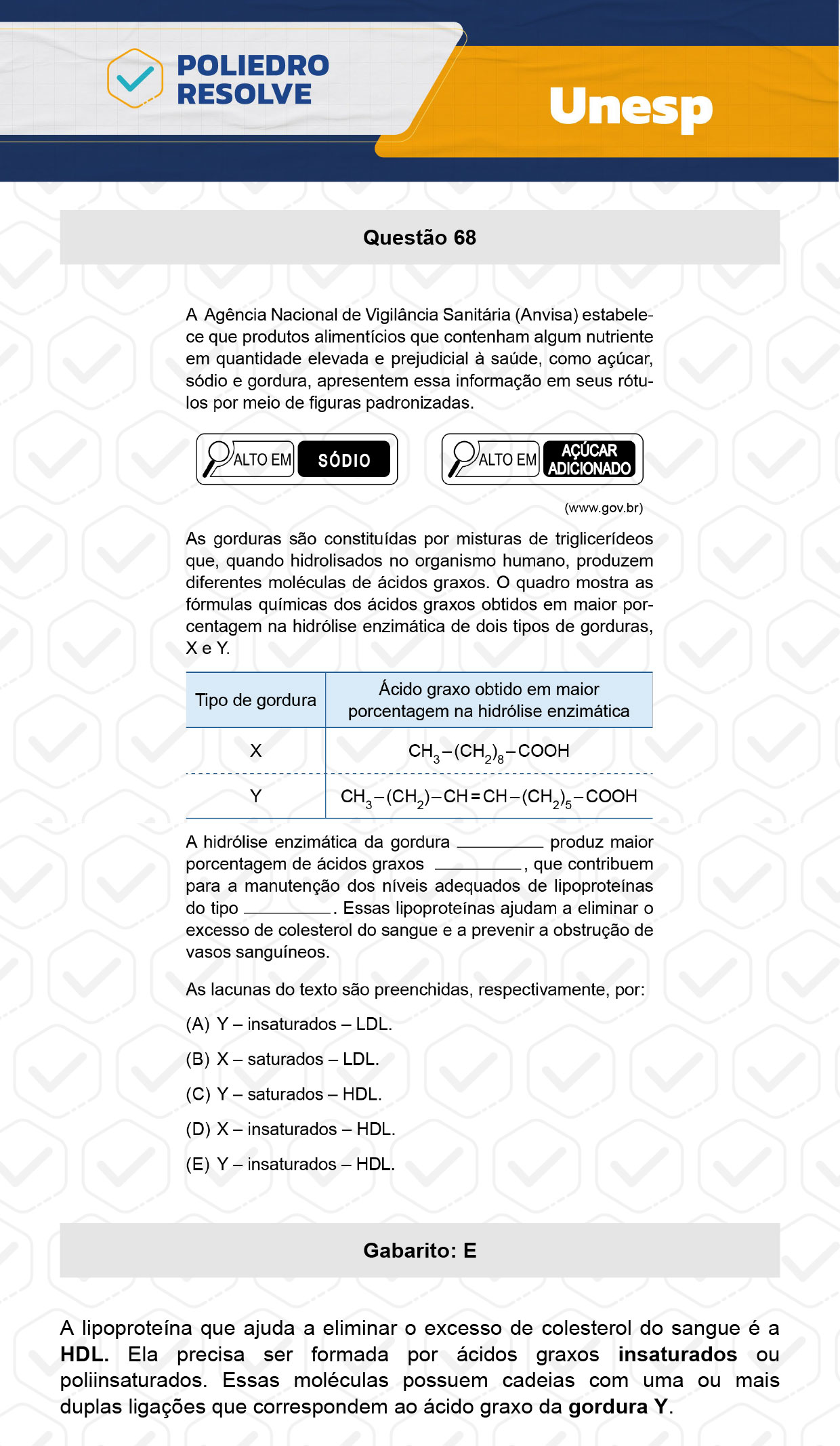 Questão 68 - 1ª Fase - UNESP 2024