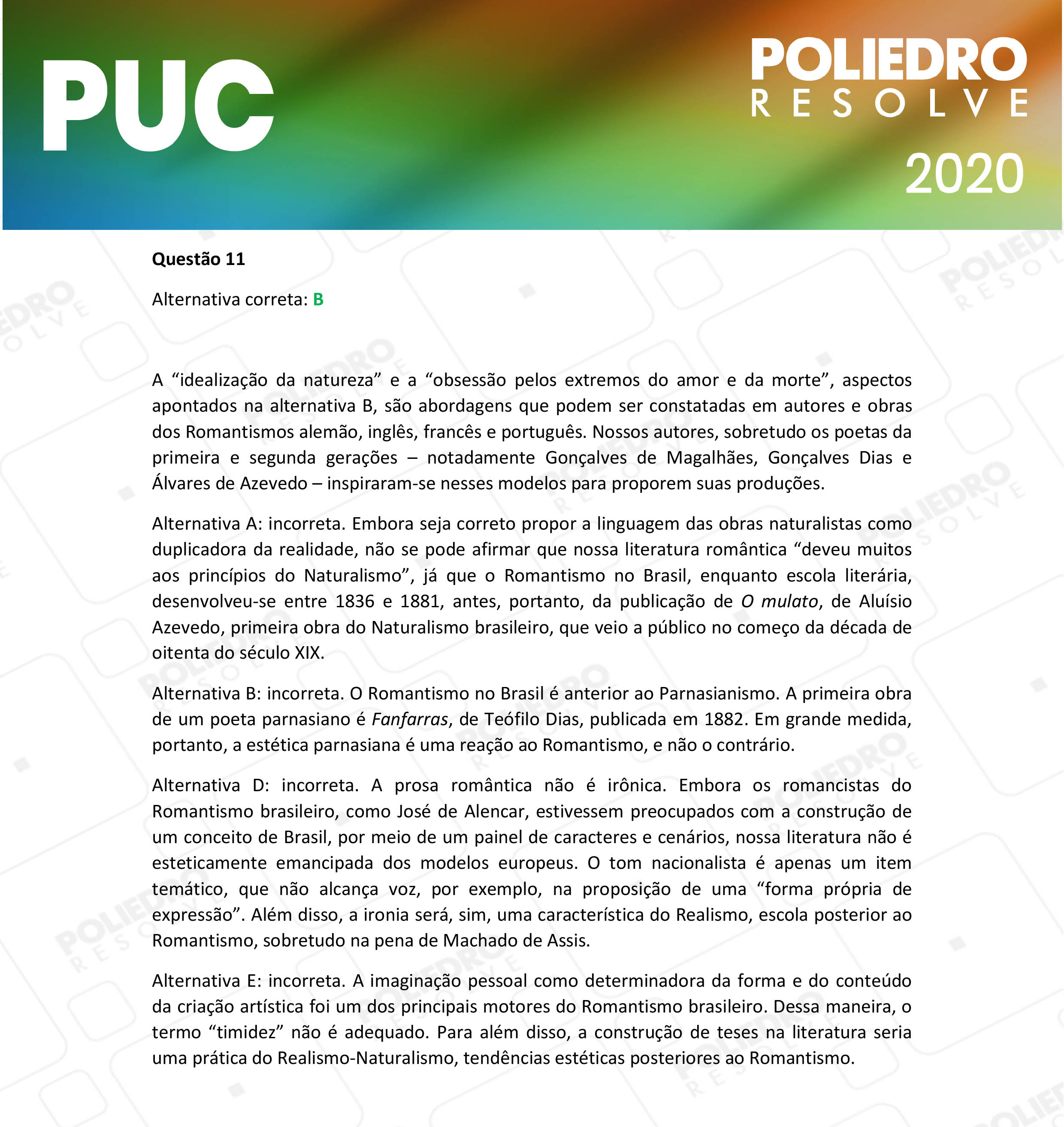 Questão 11 - 1ª Fase - PUC-Campinas 2020