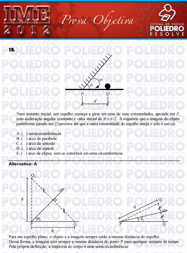 Questão 18 - Objetiva - IME 2012