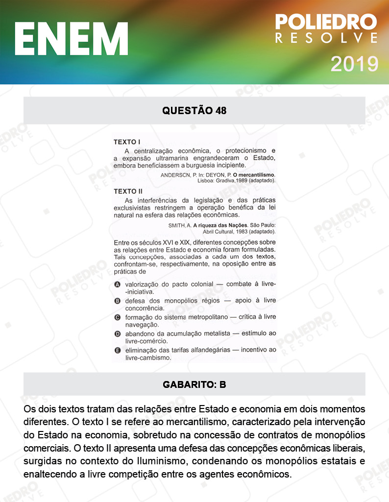 Questão 48 - 1º DIA - PROVA ROSA - ENEM 2019