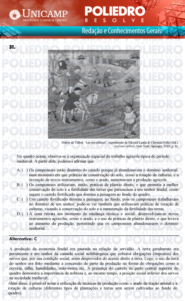 Questão 31 - 1ª Fase Versão Q-Z - UNICAMP 2011