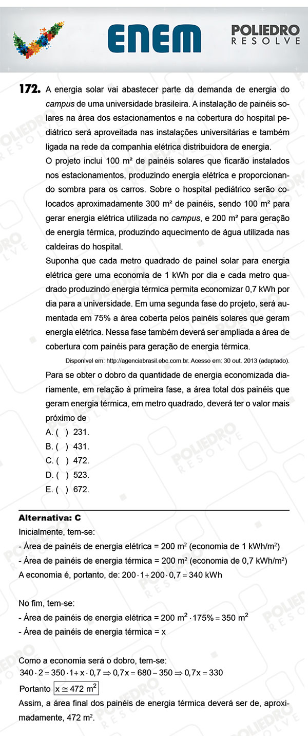 Questão 172 - 2º Dia (PROVA AMARELA) - ENEM 2017