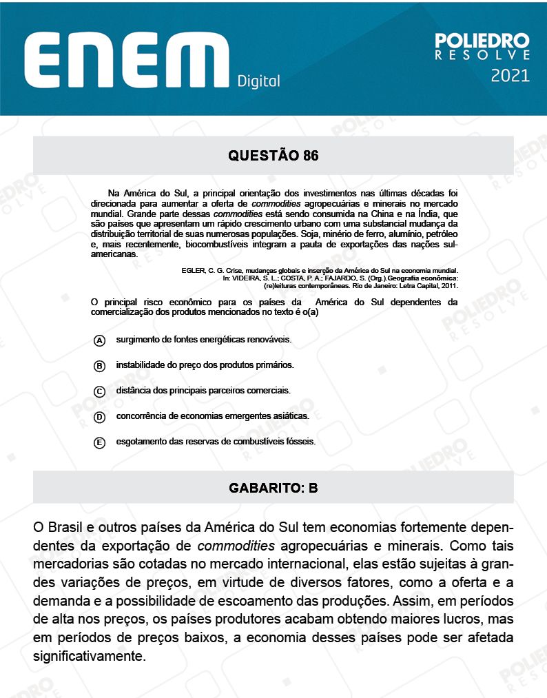 Questão 86 - 1º Dia - Prova Branca - Espanhol - ENEM DIGITAL 2020