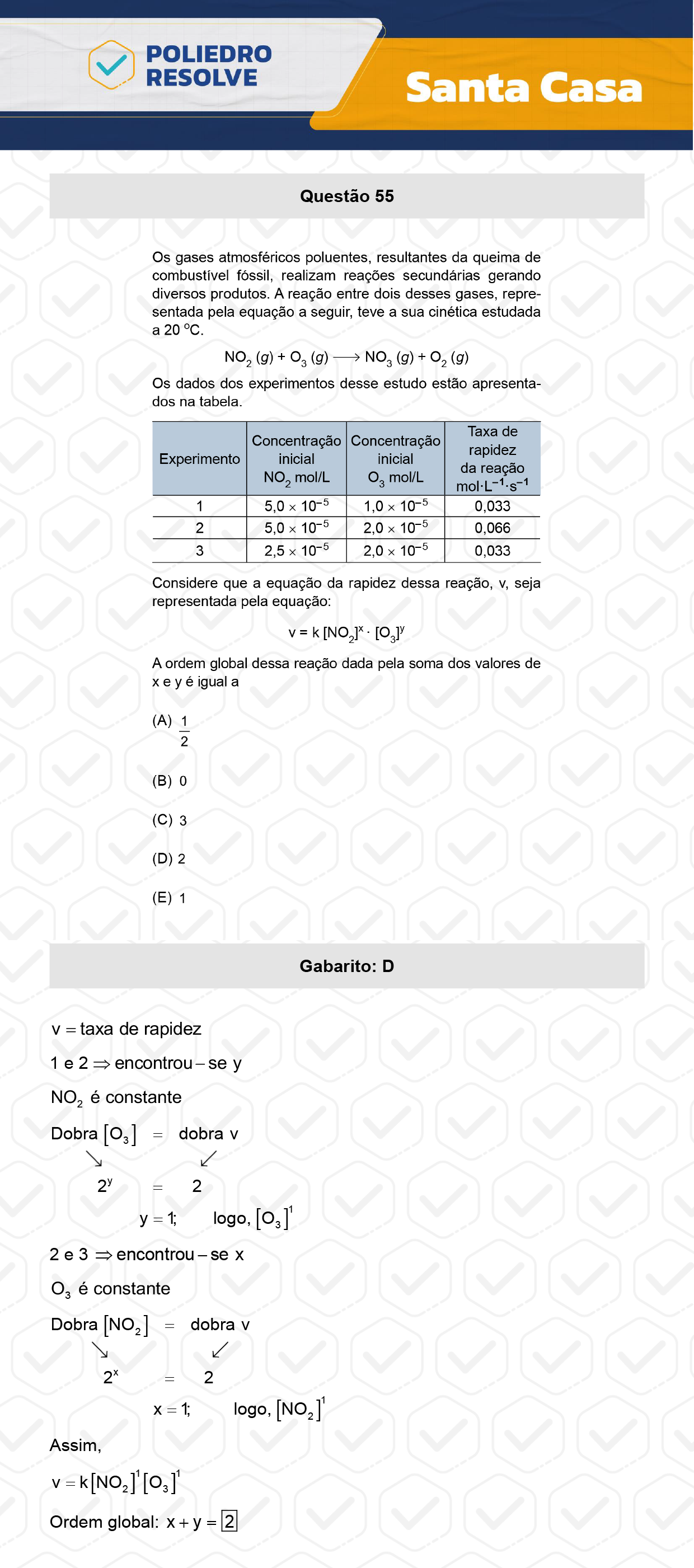 Questão 55 - 1º Dia - SANTA CASA 2024