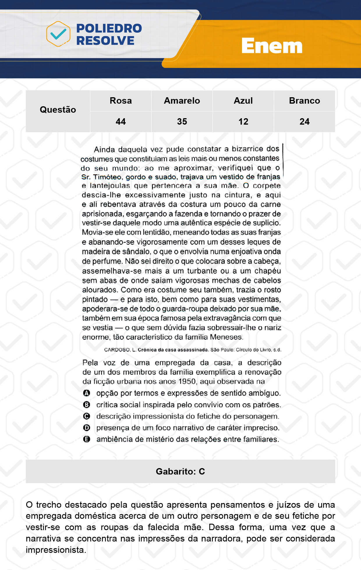 Questão 12 - Dia 1 - Prova Azul - Enem 2023