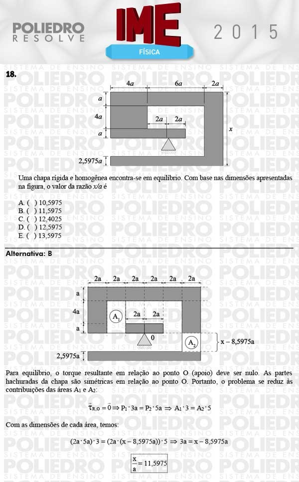 Questão 18 - Objetiva - IME 2015