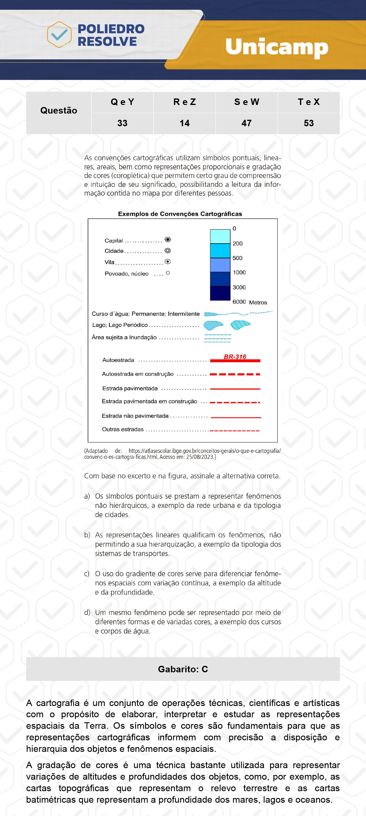 Questão 47 - 1ª Fase - 1º Dia - S e W - UNICAMP 2024