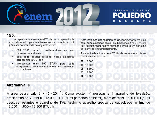 Questão 155 - Domingo (Prova rosa) - ENEM 2012