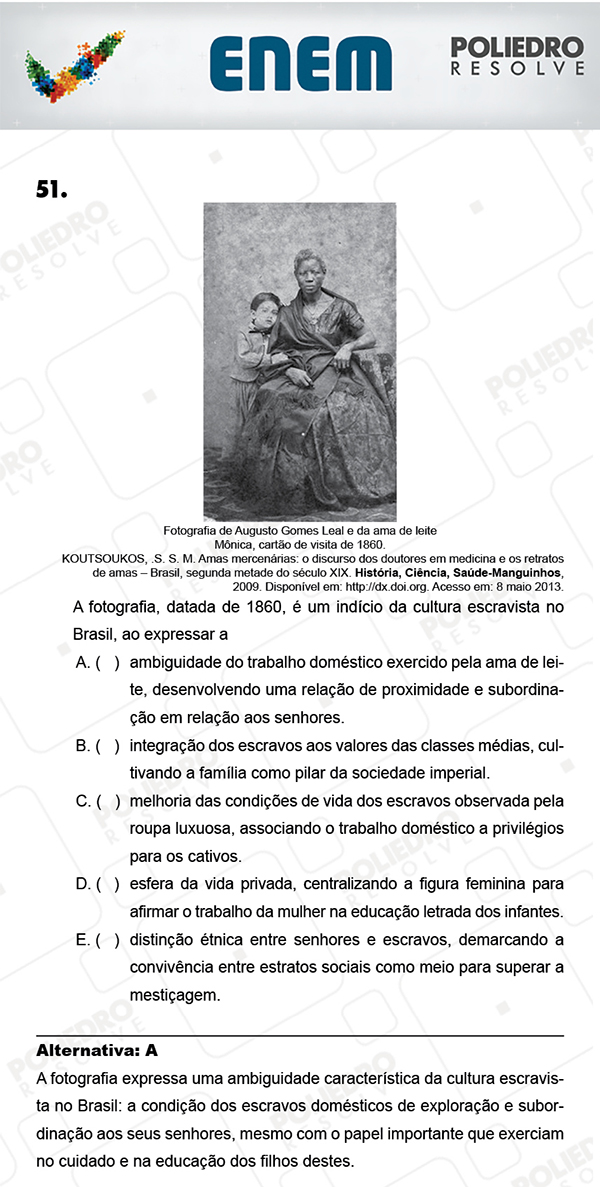 Questão 51 - 1º Dia (PROVA AZUL) - ENEM 2017