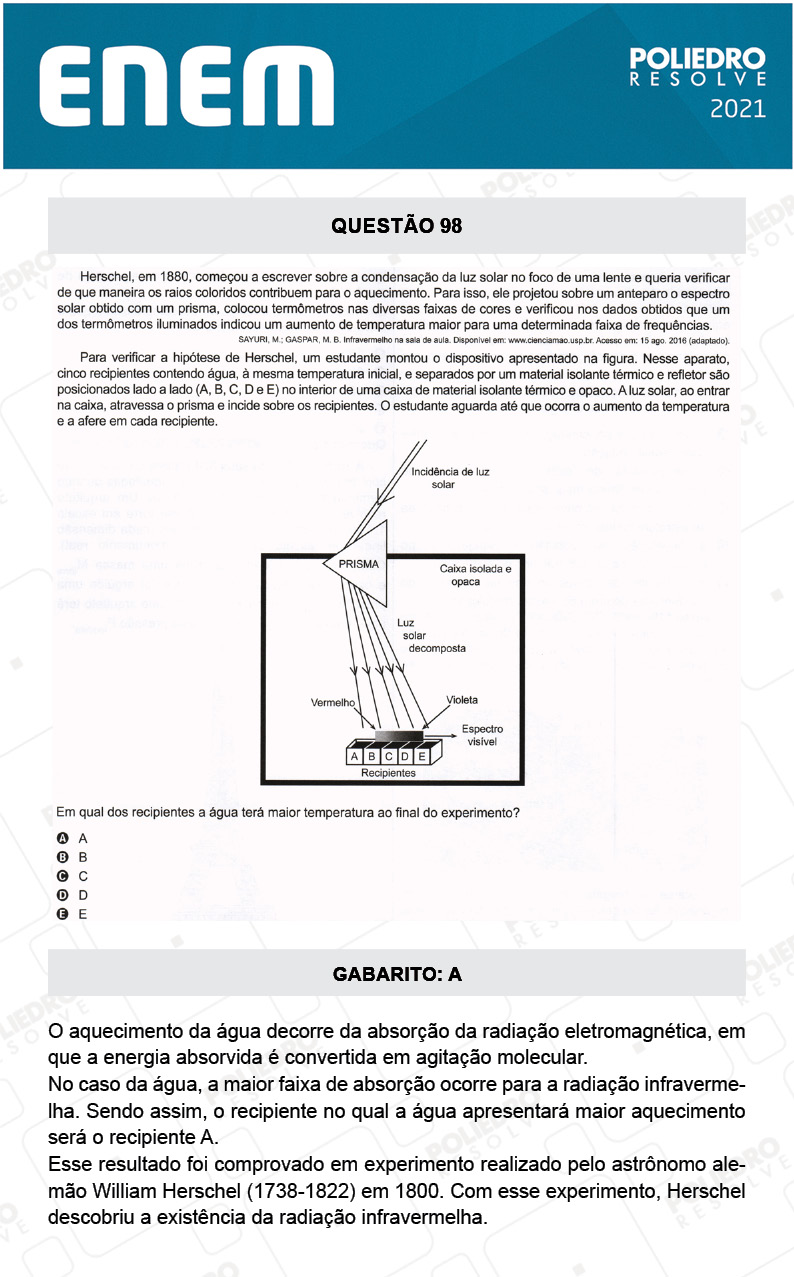 Questão 98 - 2º Dia - Prova Rosa - ENEM 2020