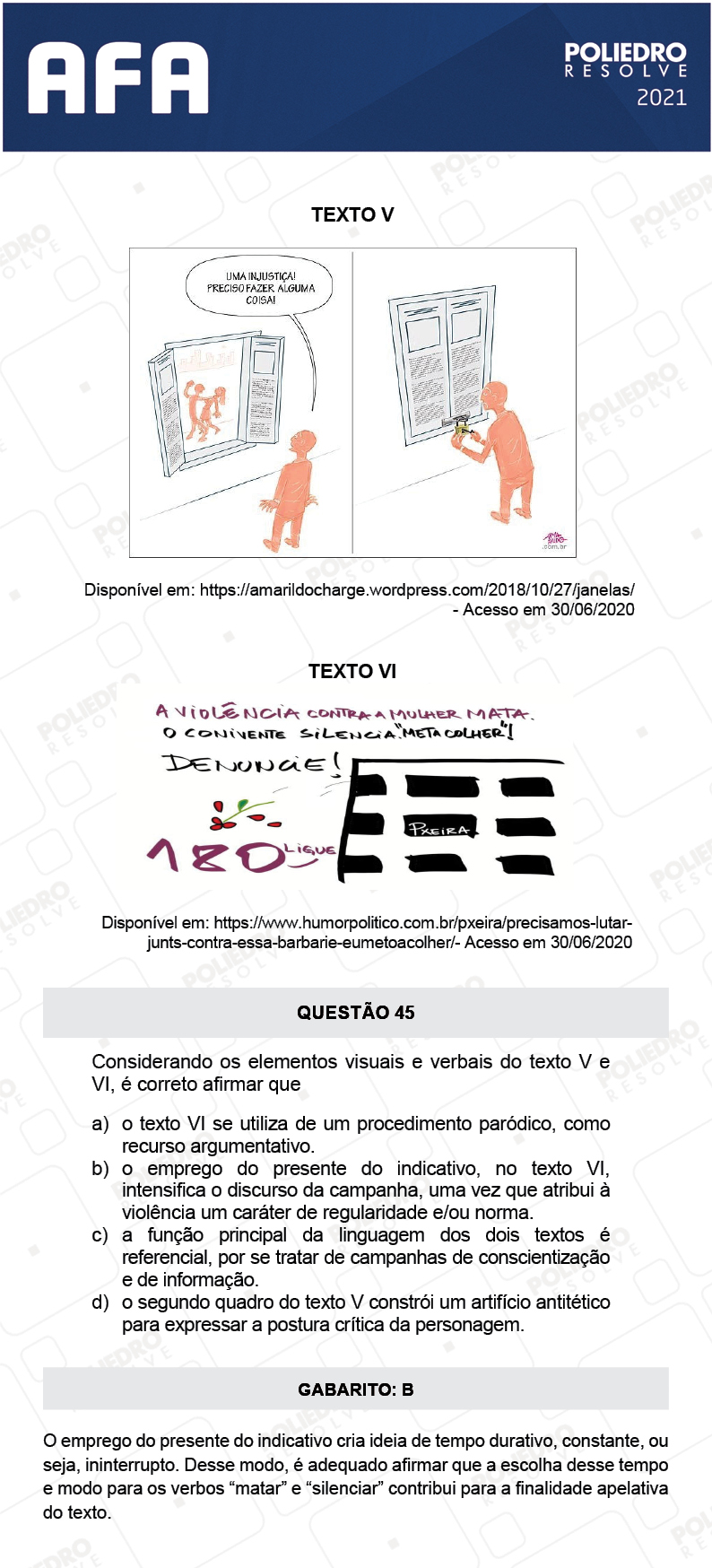 Questão 45 - Prova Modelo A - AFA 2021