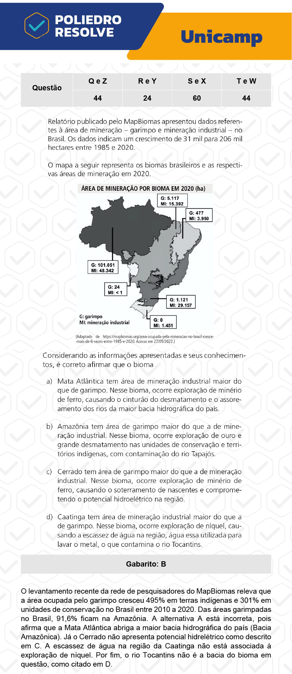 Questão 24 - 1ª Fase - 1º Dia - R e Y - UNICAMP 2023