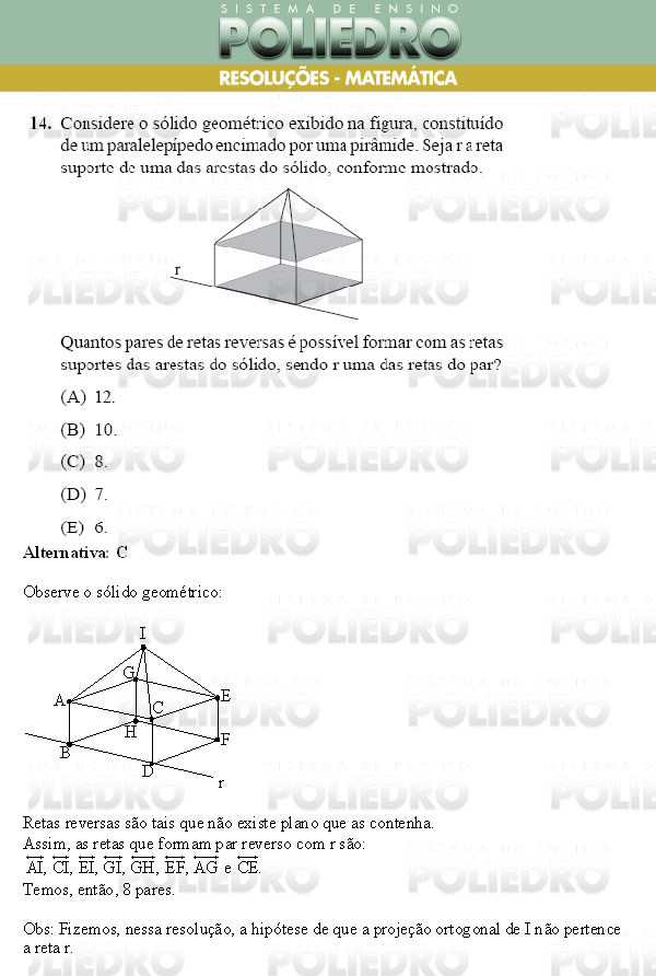 Questão 14 - Conhecimentos Gerais - UNIFESP 2009