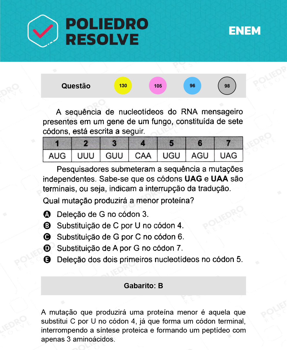 Questão 105 - 2º Dia - Prova Rosa - ENEM 2021