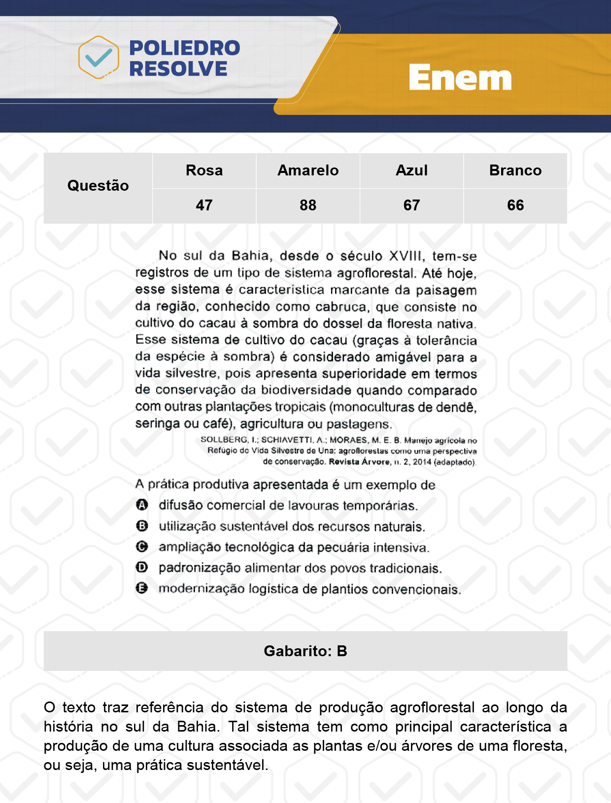 Questão 66 - Dia 1 - Prova Branca - Enem 2023