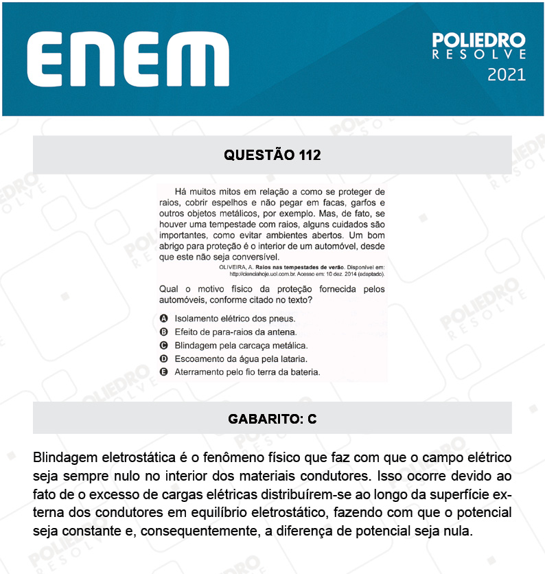 Questão 112 - 2º Dia - Prova Amarela - ENEM 2020