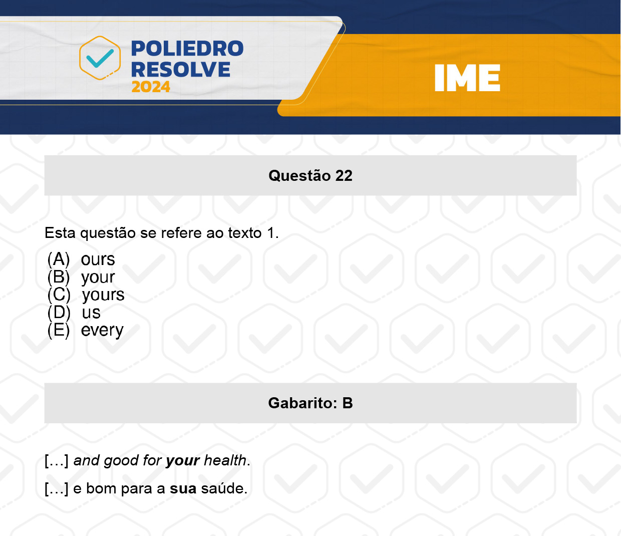 Questão 22 - 2ª Fase - 4º Dia - IME 2024