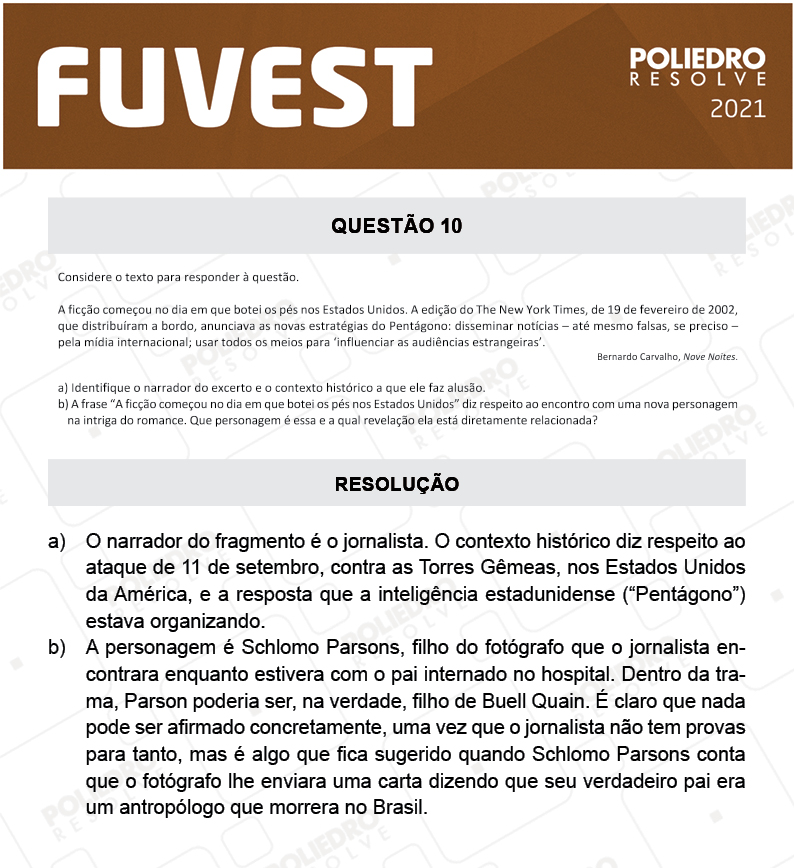 Dissertação 10 - 2ª Fase - 1º Dia - FUVEST 2021