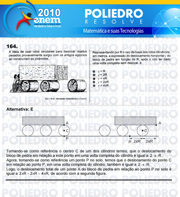 Questão 164 - Domingo (Prova rosa) - ENEM 2010