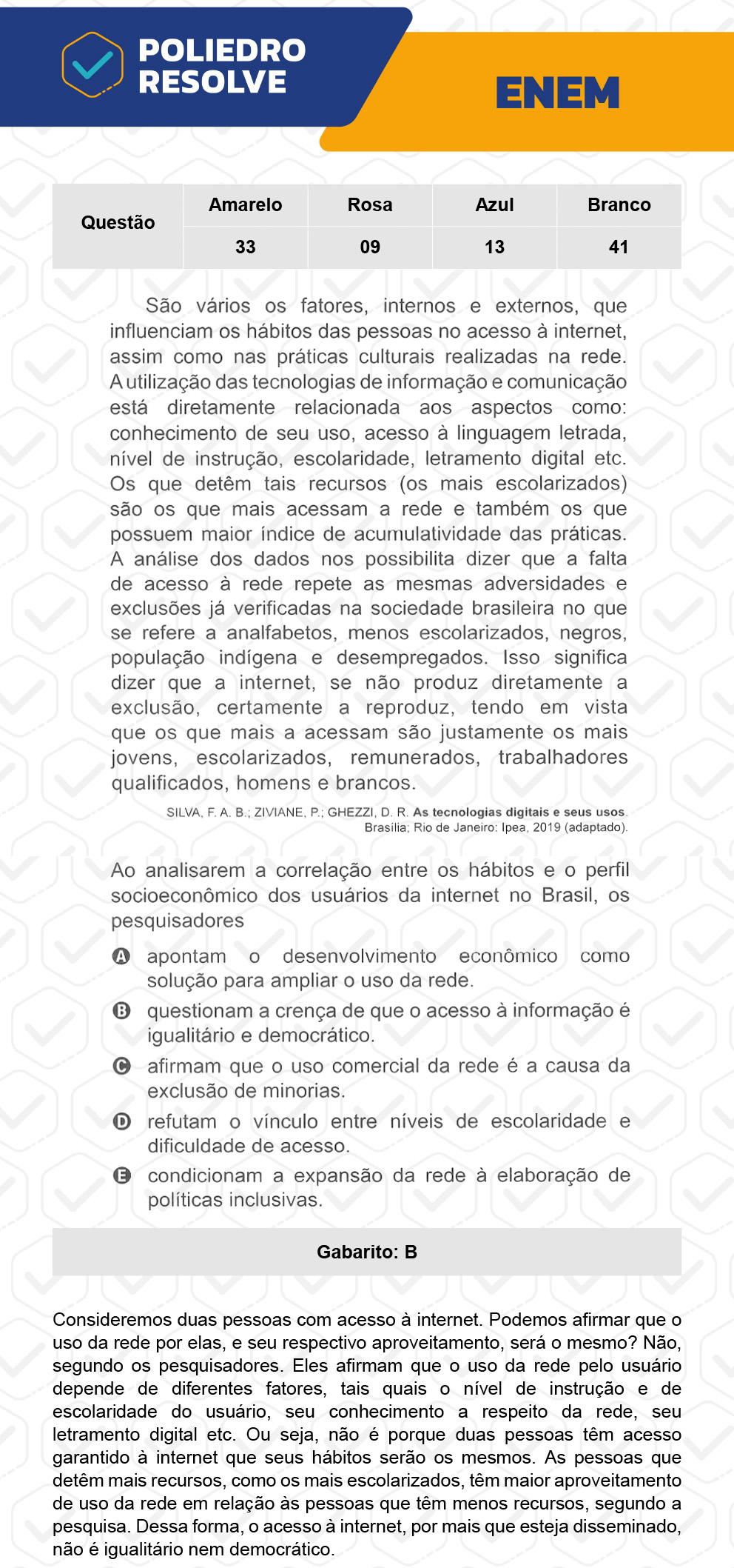 Questão 13 - 1º Dia - Prova Azul - ENEM 2022