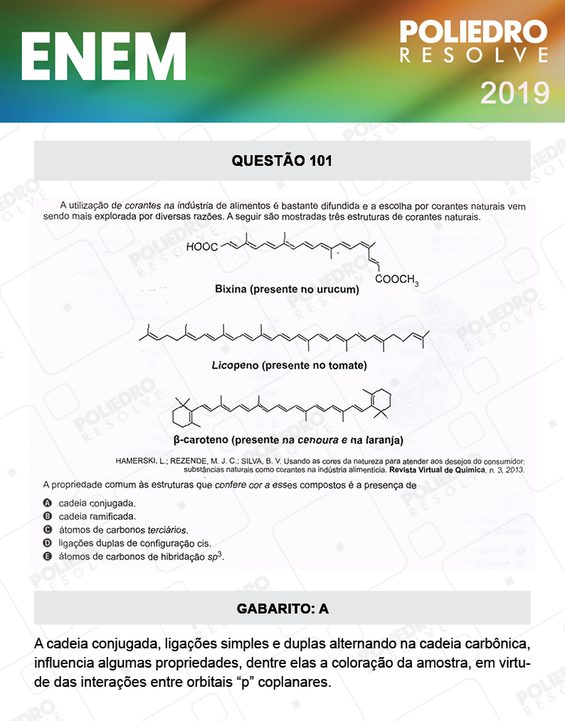 Questão 120 - 2º DIA - PROVA AZUL - ENEM 2019