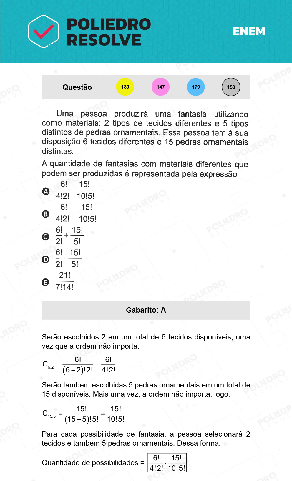 Questão 147 - 2º Dia - Prova Rosa - ENEM 2021