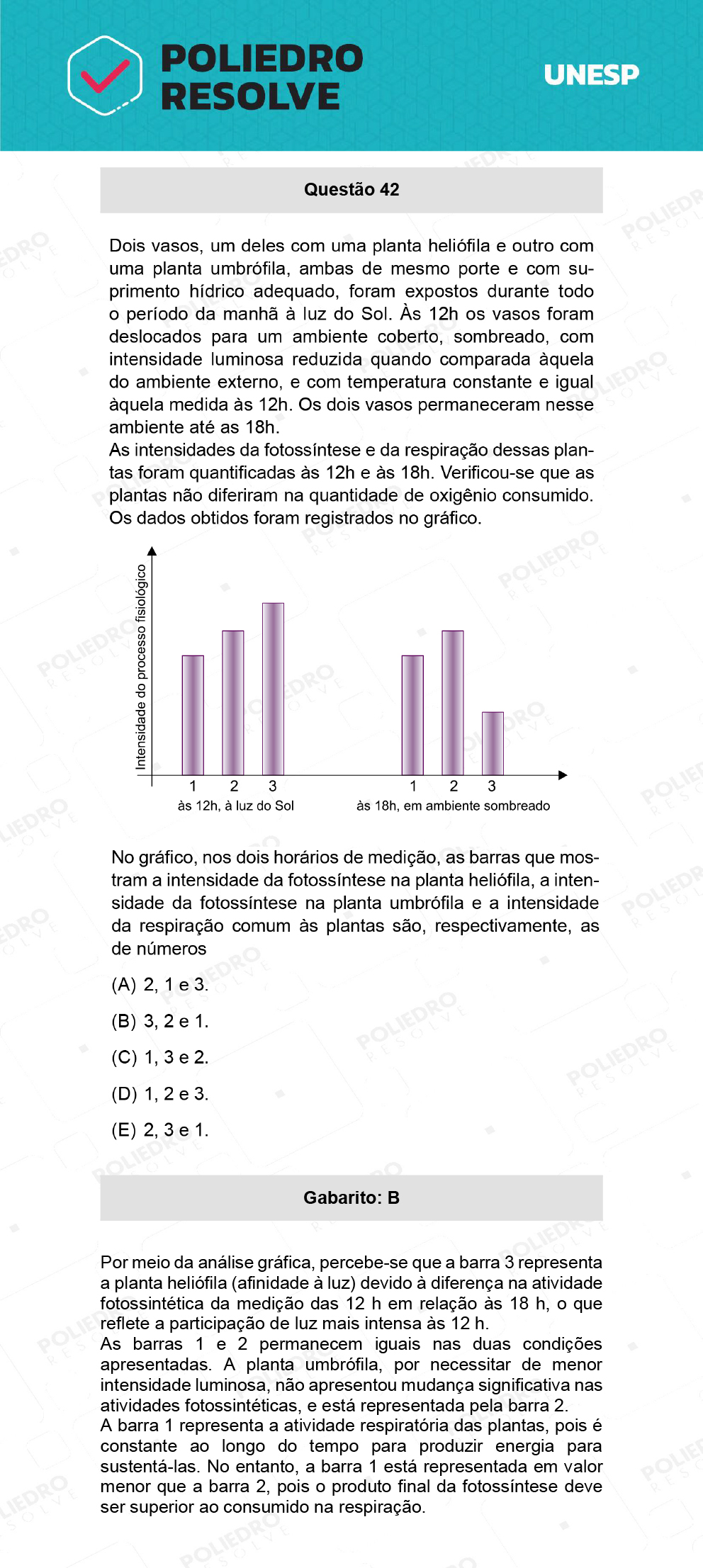 Questão 42 - 2ª Fase - UNESP 2022