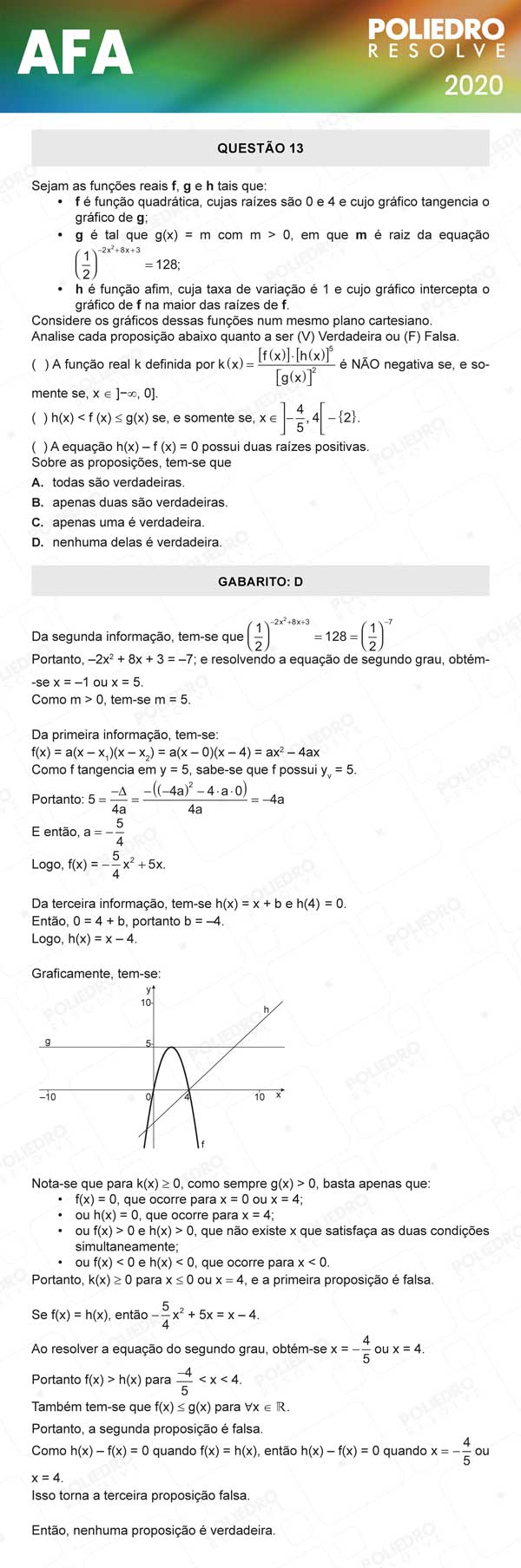 Questão 13 - Prova Modelo C - AFA 2020