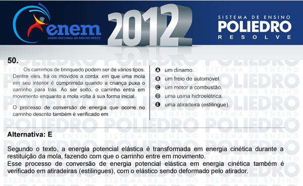 Questão 50 - Sábado (Prova azul) - ENEM 2012