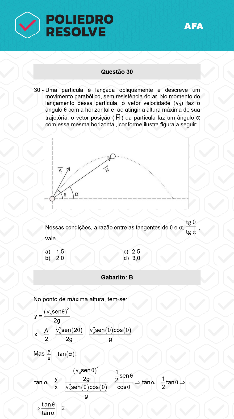 Questão 30 - Prova Modelo A - AFA 2023