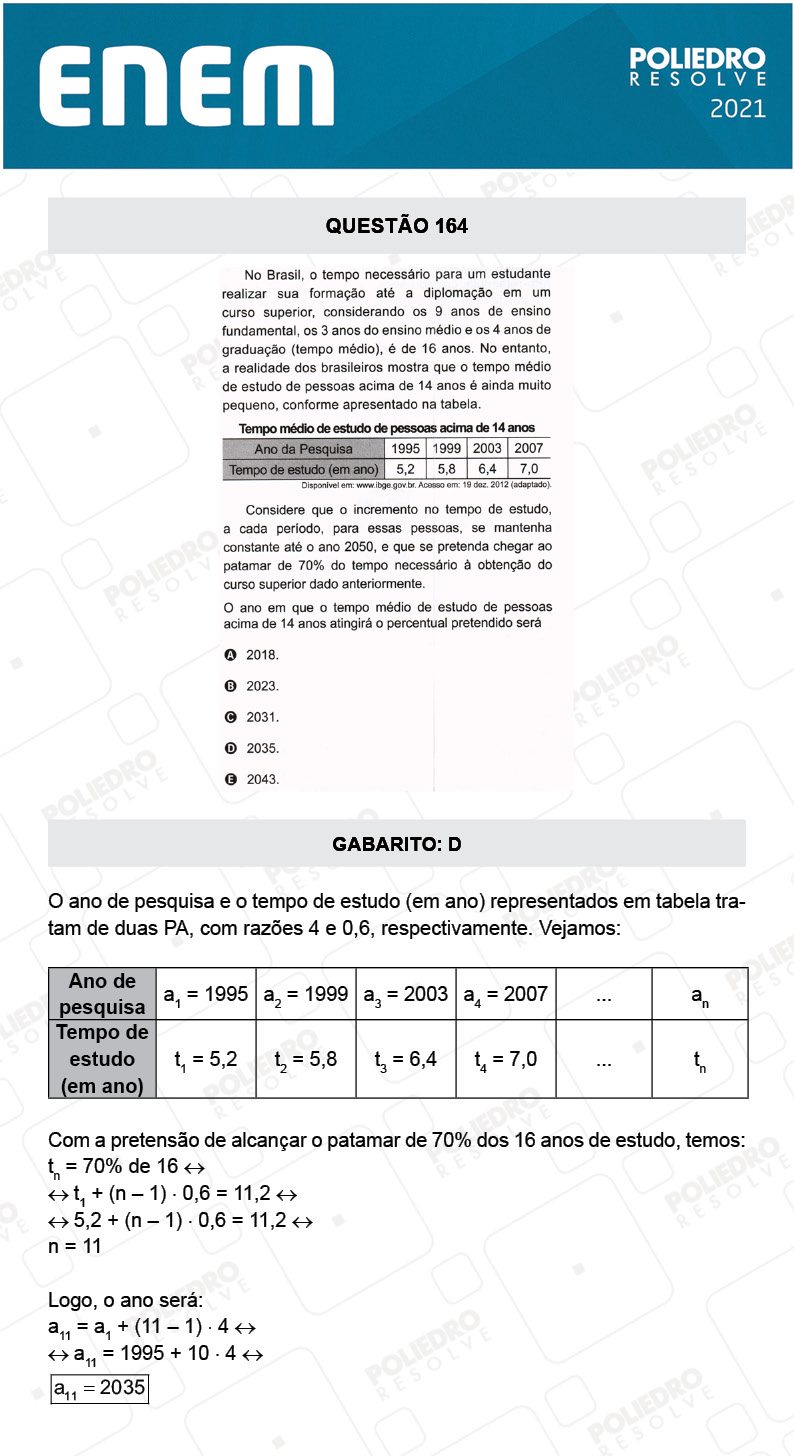 Questão 164 - 2º Dia - Prova Amarela - ENEM 2020