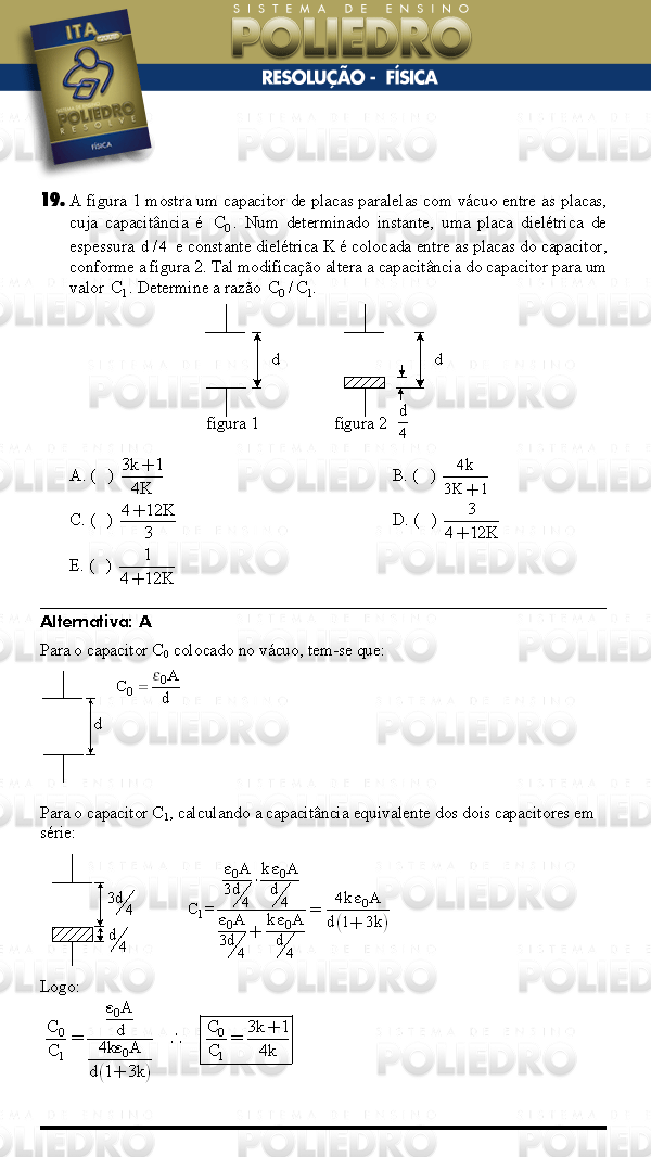 Questão 19 - Física - ITA 2008