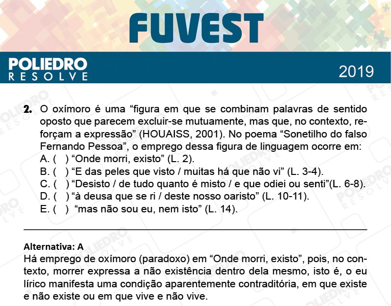 Questão 2 - 1ª Fase - Prova X - FUVEST 2019