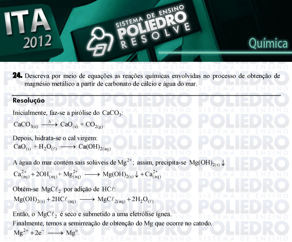 Dissertação 24 - Química - ITA 2012