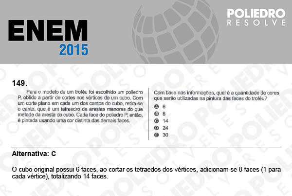 Questão 149 - Domingo (Prova Azul) - ENEM 2015