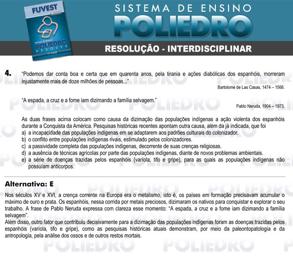 Questão 4 - 1ª Fase - FUVEST 2008