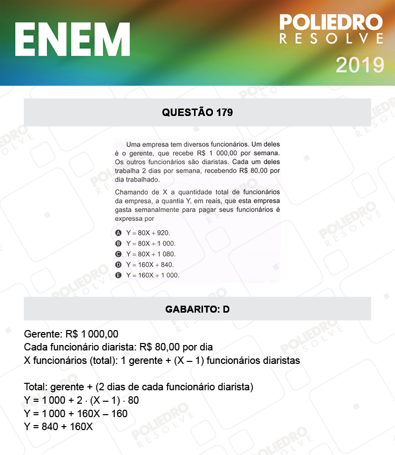 Questão 179 - 2º DIA - PROVA ROSA - ENEM 2019