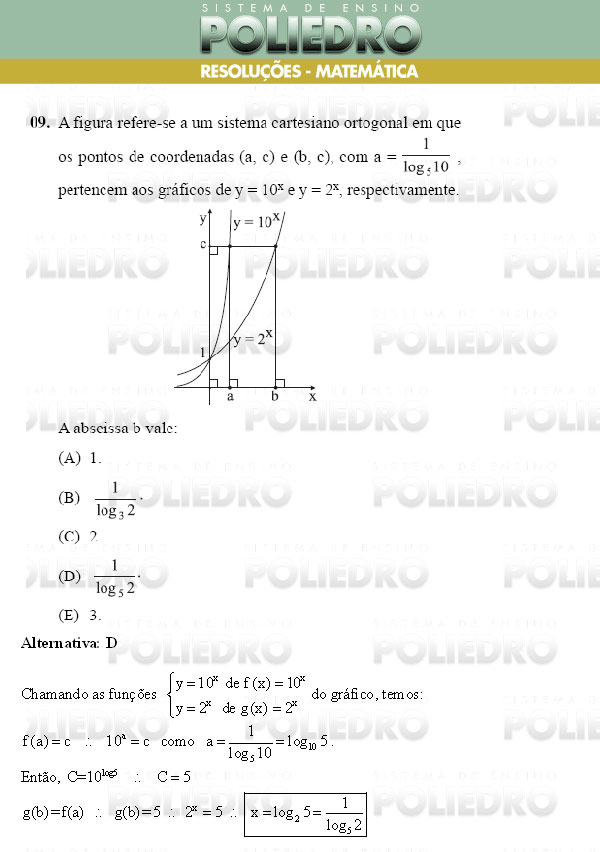 Questão 9 - Conhecimentos Gerais - UNIFESP 2009