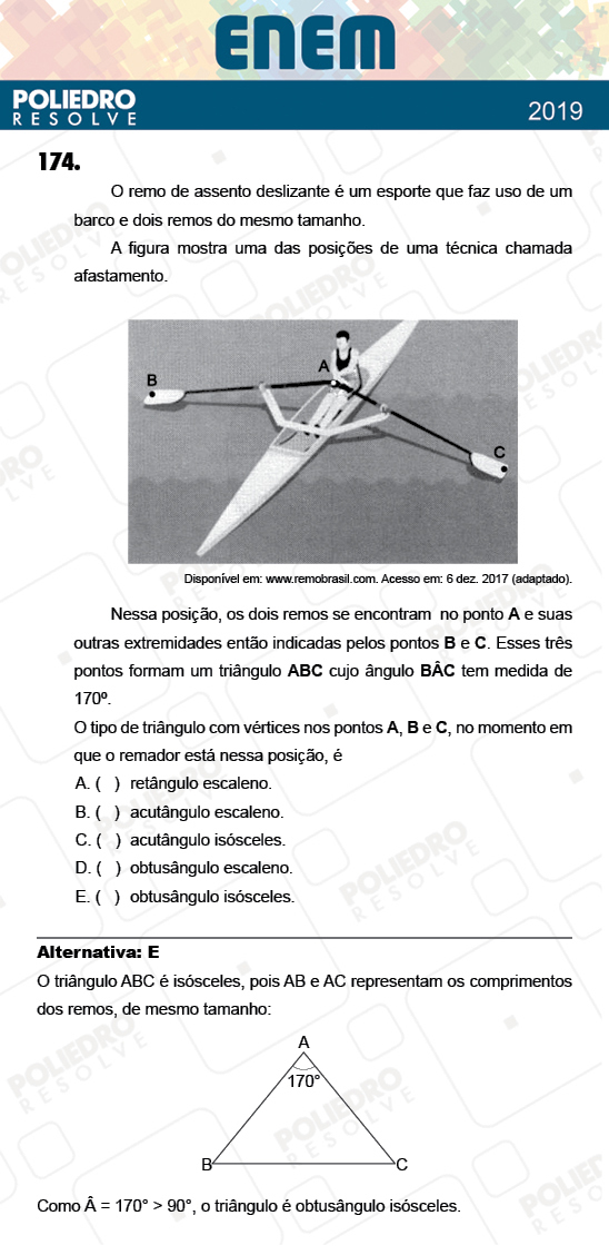 Questão 174 - 2º Dia - Prova CINZA - ENEM 2018