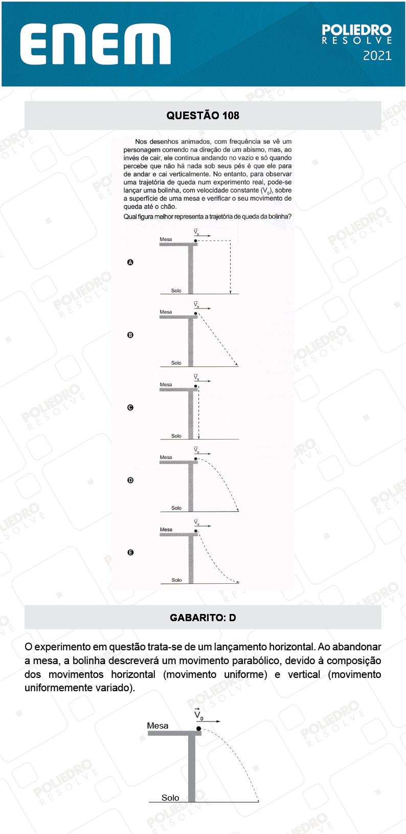 Questão 108 - 2º Dia - Prova Amarela - ENEM 2020