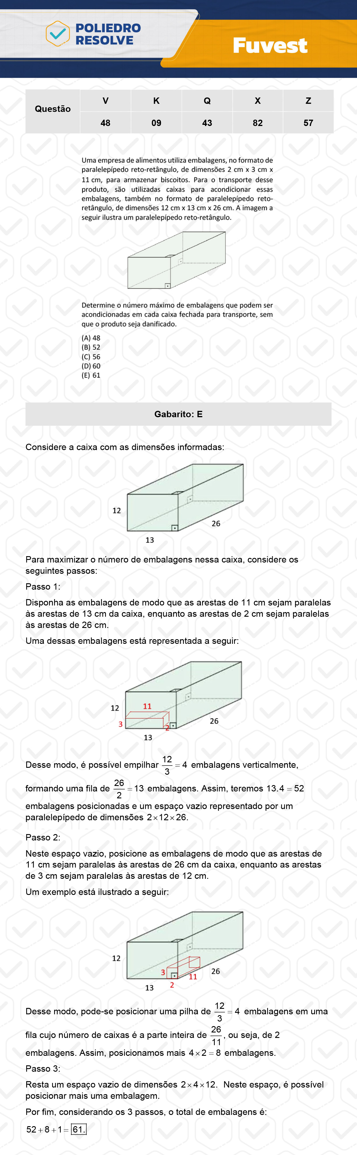 Questão 48 - 1ª Fase  - Prova V - FUVEST 2024