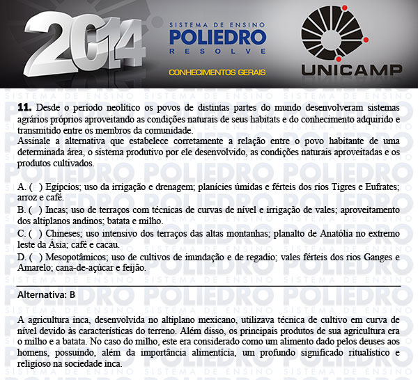 Questão 11 - 1ª Fase - UNICAMP 2014