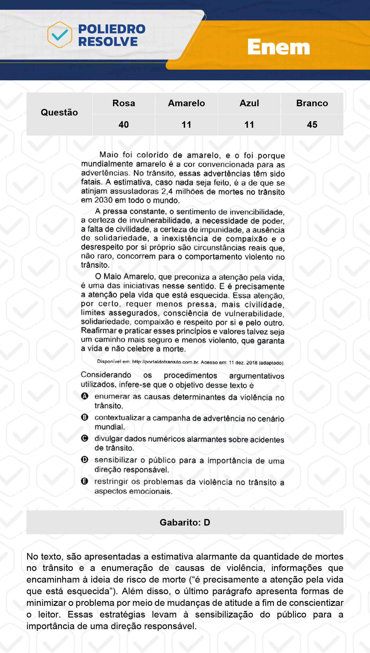 Questão 11 - Dia 1 - Prova Azul - Enem 2023