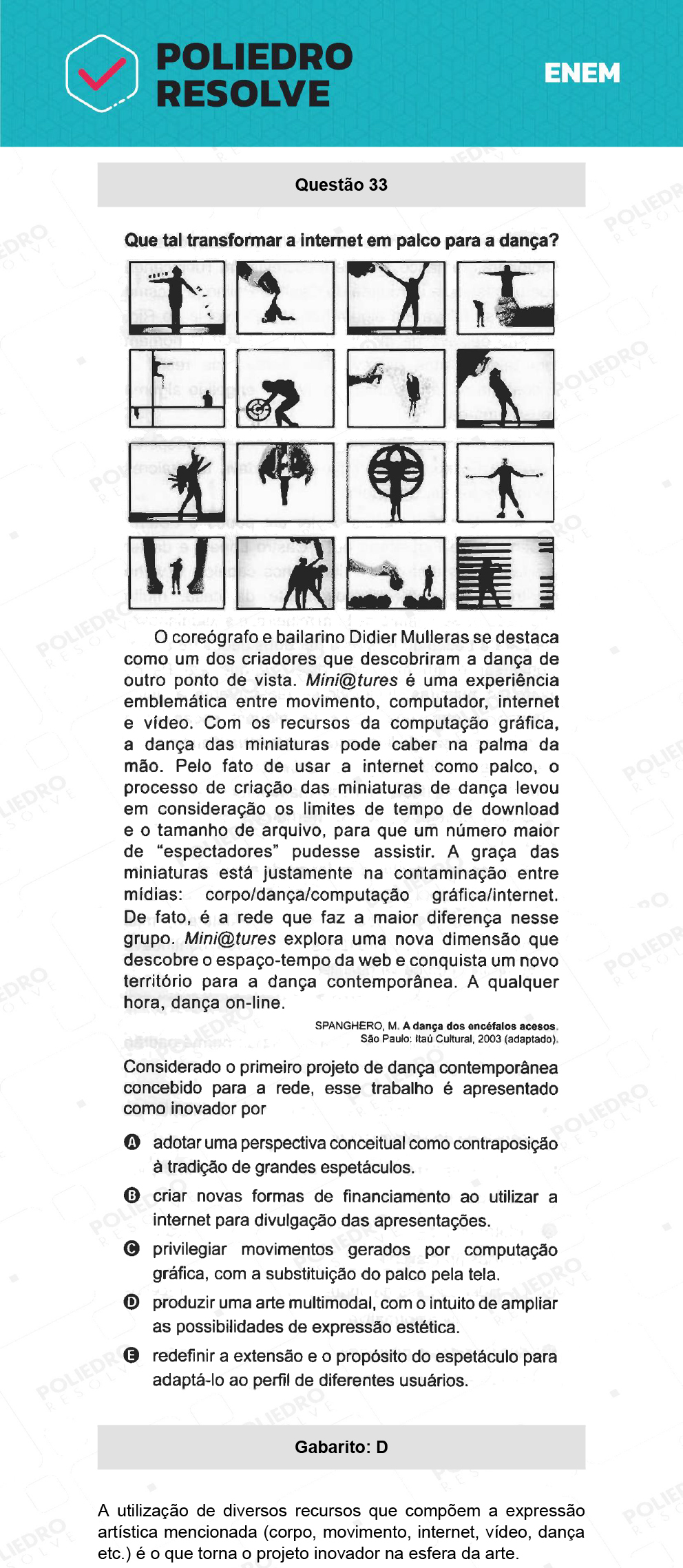 Questão 33 - 1º Dia - Prova Amarela - ENEM 2021