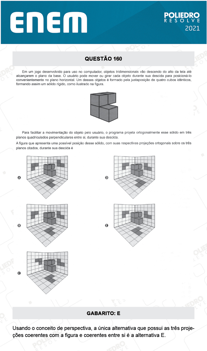 Questão 160 - 2º Dia - Prova Cinza - ENEM 2020