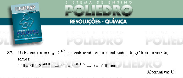 Questão 87 - Conhecimentos Gerais - UNIFESP 2008