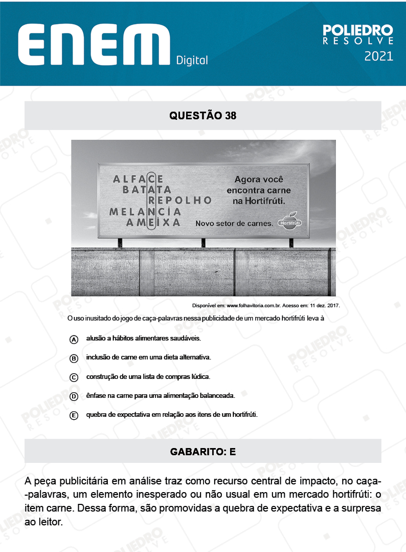 Questão 38 - 1º Dia - Prova Azul - Espanhol - ENEM DIGITAL 2020