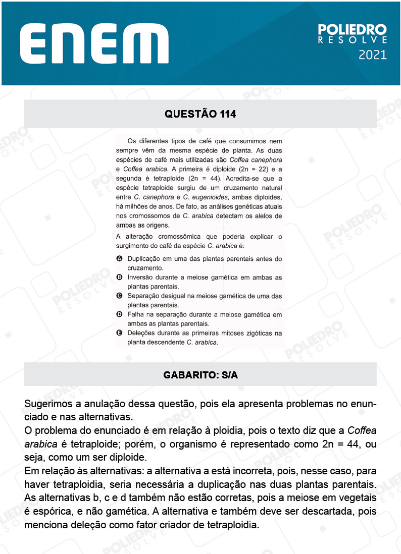 Questão 114 - 2º Dia - Prova Amarela - ENEM 2020