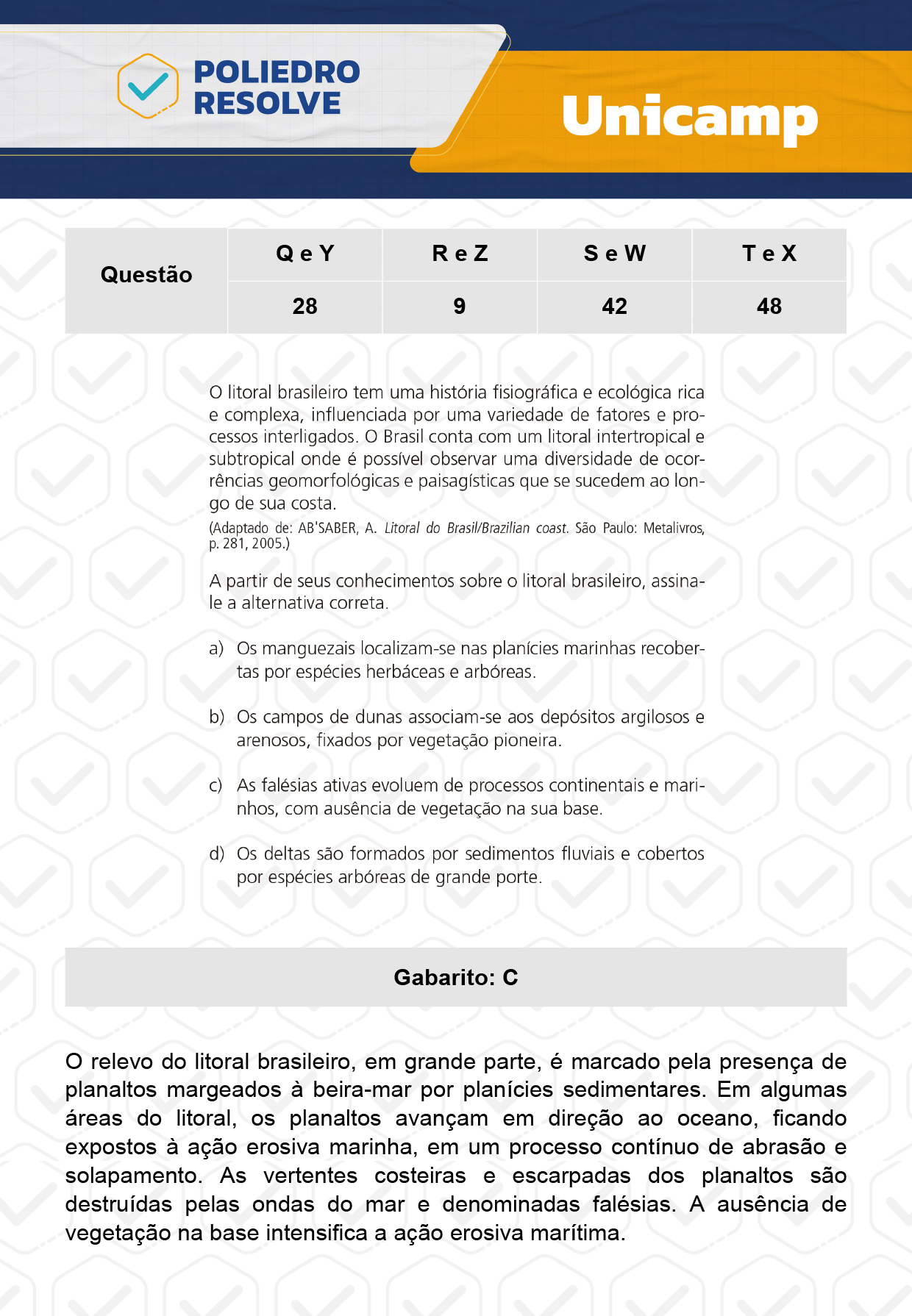 Questão 28 - 1ª Fase - 1º Dia - Q e Y - UNICAMP 2024