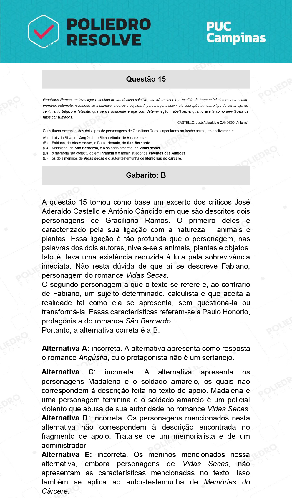 Questão 15 - Direito - PUC-Campinas 2022